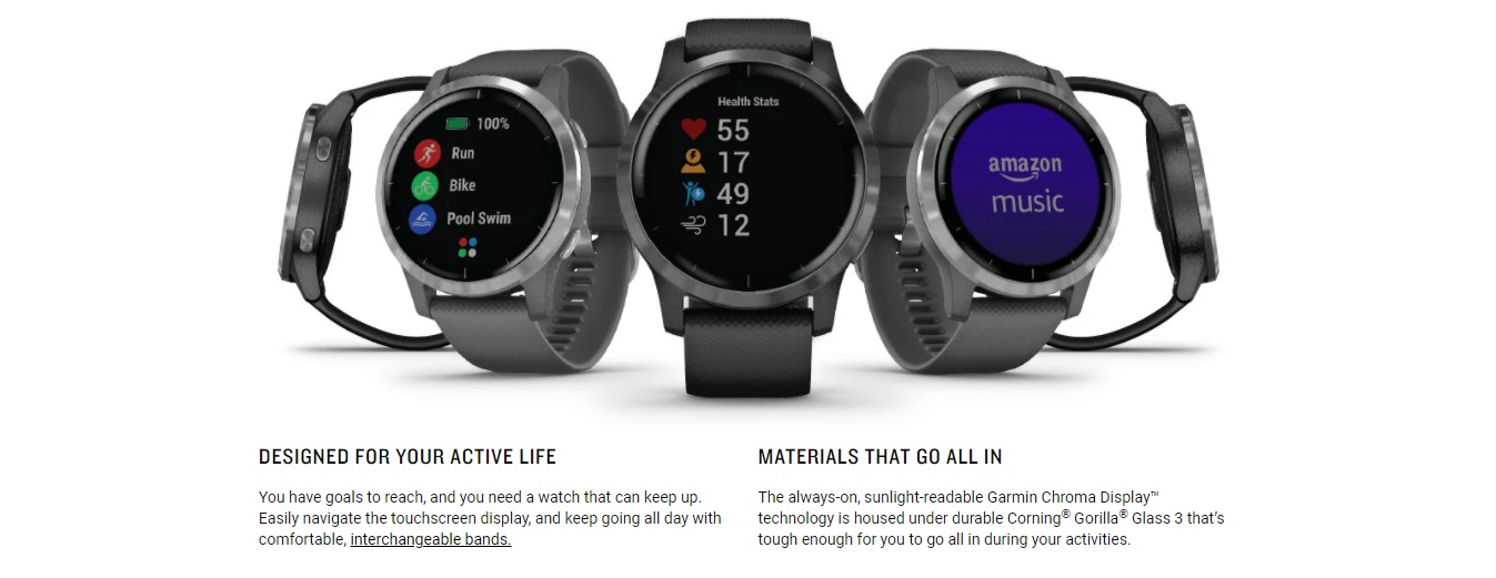 Features of the garmin vivoactive 4